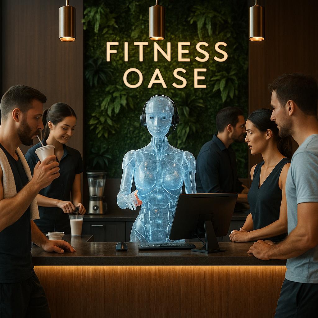 Fitness Oase Empfang mit KI-VoiceBot